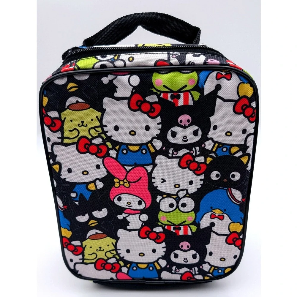 Sanrio Hello Kitty Friends Insulated Lunch Bag Multi Character Print Black